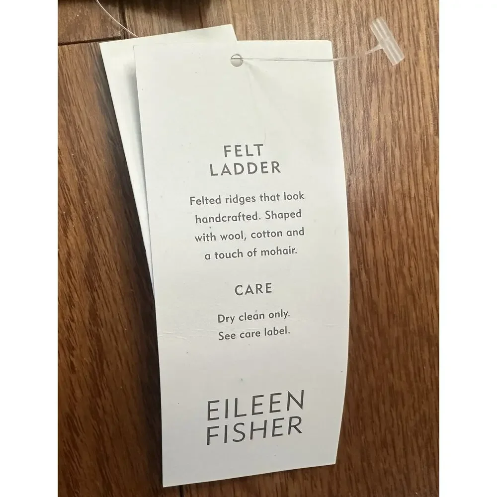 NEW Eileen Fisher Gold Pleated Wool‎ Blend Scarf 10” X 72” Soft NWT